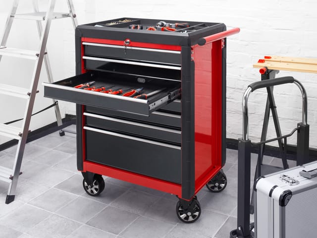 Primaster - Werkstattwagen 78x47x97 cm Werkzeugwagen Rollwagen Werkzeugkiste