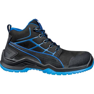 Puma - Krypton Blue Mid 634200-47 esd Sicherheitsstiefel S3 Schuhgröße (eu): 47 Schwarz, Blau 1 St.