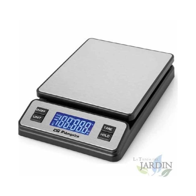 Elektronisches Küchengewicht. Wiegt bis zu 40 Kg. LCD-Bildschirm. INOX-Oberfläche 17x19 cm.