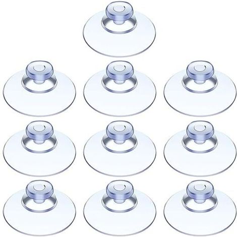 Lntyq 10 Stück Saugnäpfe, Glas-saugnapf, Mini-saugnapf, Transparente Saugnäpfe, Kleine Saugnäpfe, Für Verschiedene Glatte Oberflächen, Glas, Fliesen, Badezimmer, Küche, Pvc, Hakenlos (20 Mm)