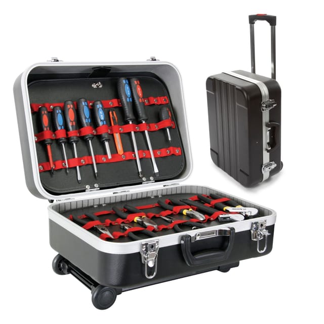Werkzeugkoffer, Werkzeugtrolley, Wekzeugkoffer Trolley, mit Schloss