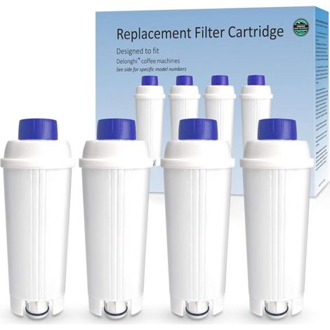 Lntyq Wasserfilter Für Kaffeemaschinen Mit Aktivkohledämpfer, Delonghi Wasserfilter-ersatz, Kompatibel Mit Ecam, Esam, Etam, Bco, Ec Kaffeemaschinen. (4er-pack)
