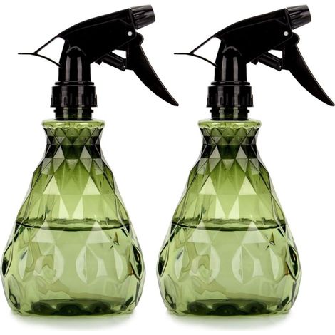 Lntyq 2 Stück 500 Ml Leere, Wiederbefüllbare Sprühflaschen, Leere Plastikwasserflaschen, Sprühflasche, Sprühflasche Für Gartenpflanzen, Reinigung (grün)
