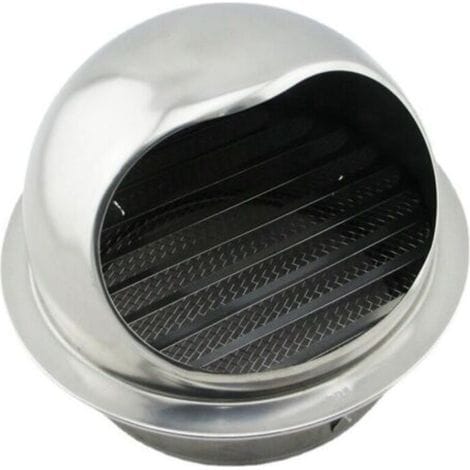 Bluedeer – Rundes Lüftungsgitter (160 Mm) Aus Edelstahl 304 – Regensicheres Design Mit 45°-lamellen – Insekten- Und Nagetierfilter