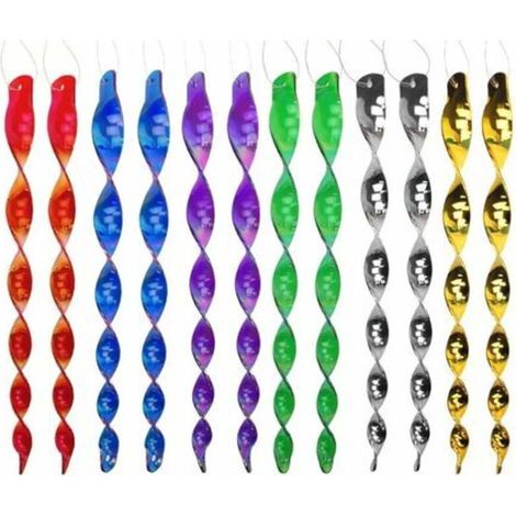 Odipie – Vogelabwehr-set, 12-teilig – 30 Cm Drehbare Spiral-vogelscheuche – 360°-reflexion – Ungiftig Und Umweltfreundlich – 6 Farben
