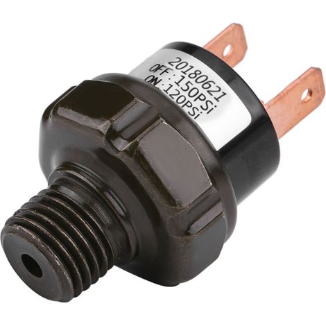 Sjlerst – 12-v-luftdruckschalter – 120–150 Psi Druckschalter – 1/4"-npt-gewinde – Robustes Metall Und Kunststoff – 120–150 Psi