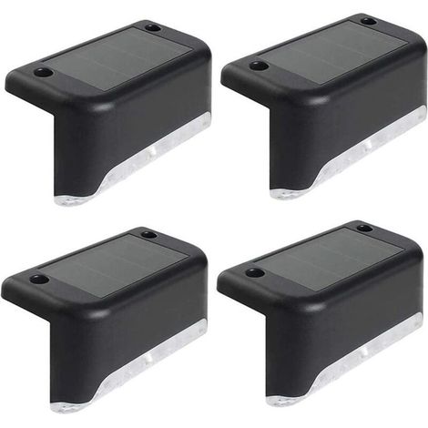 Sjlerst Solar-treppenleuchte, Wasserdichte Led, Kaltweiß, 4er-pack