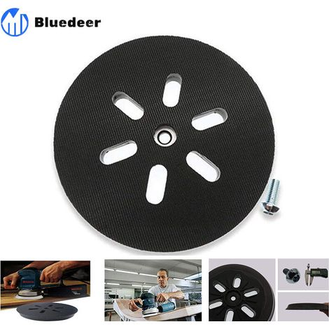 Bluedeer – 150-mm-schleifteller – Für Bosch Gex 150 Ac, Pex 15 Ae Und Gex 150 Turbo-schleifgeräte – 6 Löcher Für Schleifscheiben – Weiches Klettband