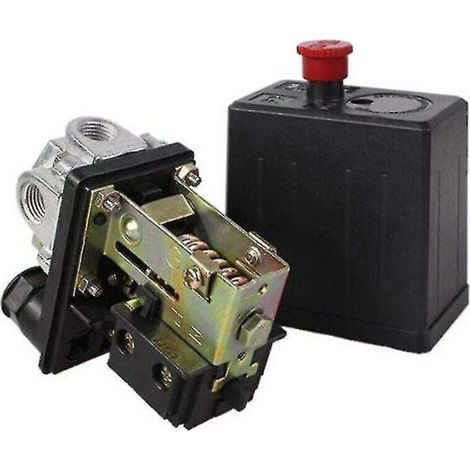 Crea – Druckschalter-steuerventil Für 240-v-/175-psi-luftkompressoren – Einfache Installation – Kompatibel Mit Mikrokompressoren – Schwarz