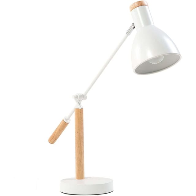 Schreibtischlampe PECKOS verstellbar Metall Weiß