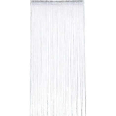 Lntyq – Verdunkelnder Fliegengitter-türvorhang 100 X 200 Cm – Glitzerndes Polyester-moskitonetz – Weiße Wanddekoration Für Den Innenbereich