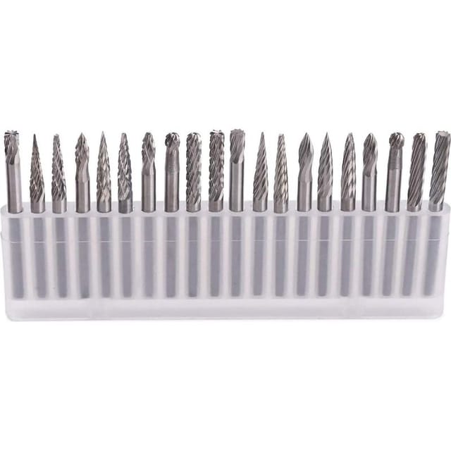 Rotationsfräser – 20 Stück Hartmetall-rotationsfräser, Stahlbohrer, Diamantbohrer/rotationswerkzeug Mit 3-mm-schaft/heimwerken, Holzbearbeitung, Schnitzen, Gravieren, Bohren