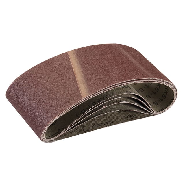 Schleifbänder, 75 x 457 mm, 5er-Pckg. 80er-Körnung