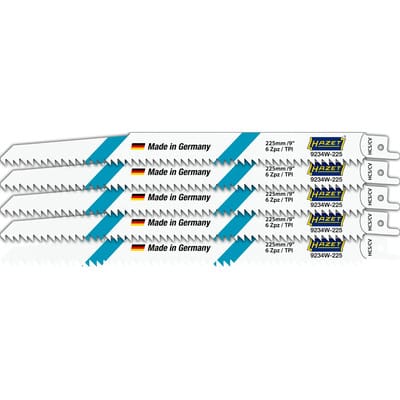 Hazet 9234W-225/5 Säbelsägeblätter-Satz, Holz