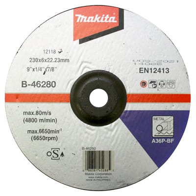 Schruppscheibe Stahl, ø 230 mm, 6,0 mm, A36P-BF, Stahl - Makita