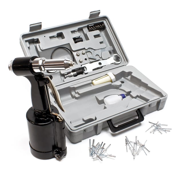 Druckluft Nietpistole 2,4-4,8 mm pneumatisches Nietgerät für Blindnieten im Set - Wiltec