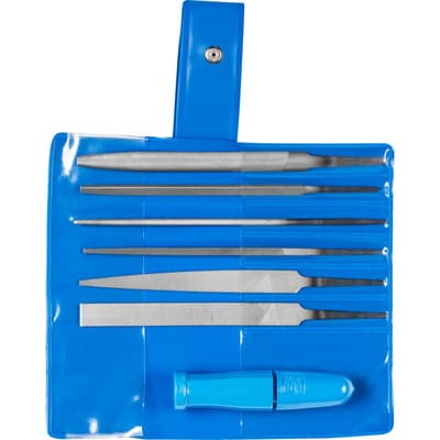 11702100 Schlüsselfeilen-Set Hieb 2 inkl. Schnellspannheft in Kunststofftasche Länge 100 mm 1 - Pferd