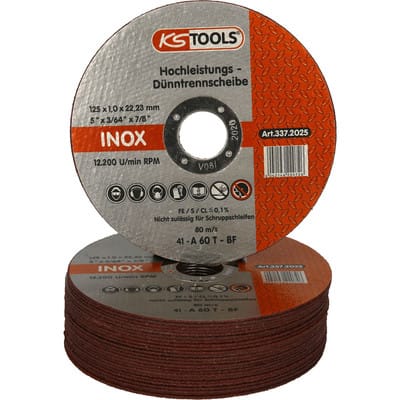 Ks Tools Hochleistungs-Dünntrennscheibe, ø 125 mm, 1 mm, 25 Stück