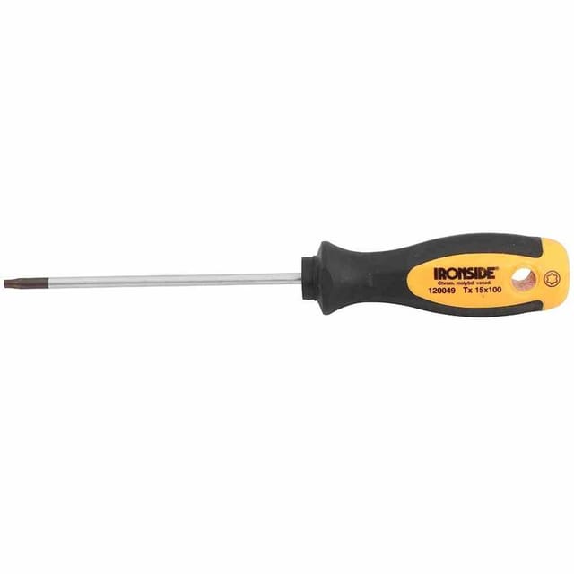 Ironside - Schraubendreher tx T15 x 100 mm 2-Komponenten-Griff Chrom-Vanadium-Stahl
