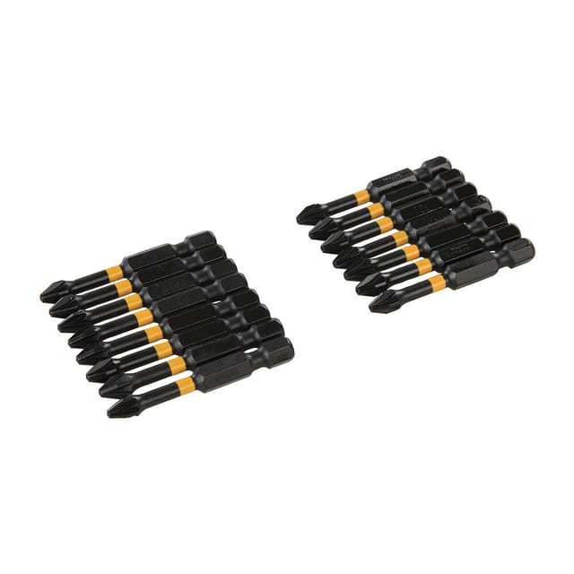 15 x Pozidriv Schraubendrehereinsätze PZ2 50mm Bits aus S2 Stahl