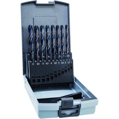 Alpen - Spiralbohrer-Satz hss din 338 n dampfbehandelt 19-teilig (1-10 mm)