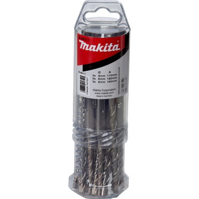 Makita HM Bohrer-Set V-PLUSNr. 5 4x Ø 5 x 110 mm, 5x Ø 6 x 160 mm und 3x Ø 8 x 160 mm, SDS-plus