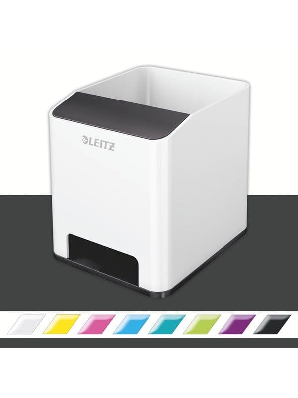 Leitz - Stifteköcher wow Duo Colour 9 x 10 x 10,1 cm (b x h x t) Polystyrol schwarz/weiß