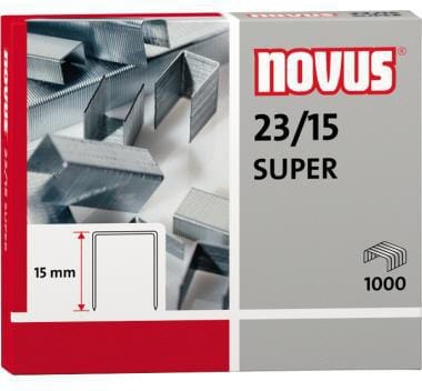 Novus - Heftklammern super 23/15 für Hochleistungshefter -Box 1000-.