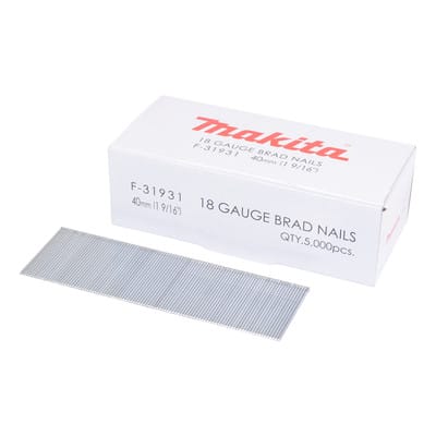 5000 Nägel 40mm Mann Kopf Mini Brads 18 Ga verzinkt, für Druckluftnagler (DBN500, SKN12, NT45A, IM50) Makita F-31931