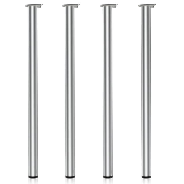 Edelstahl Tischbein 4er Set Möbelfuss Verstellbar Ø60mm 1100mm Chrom - Wiltec