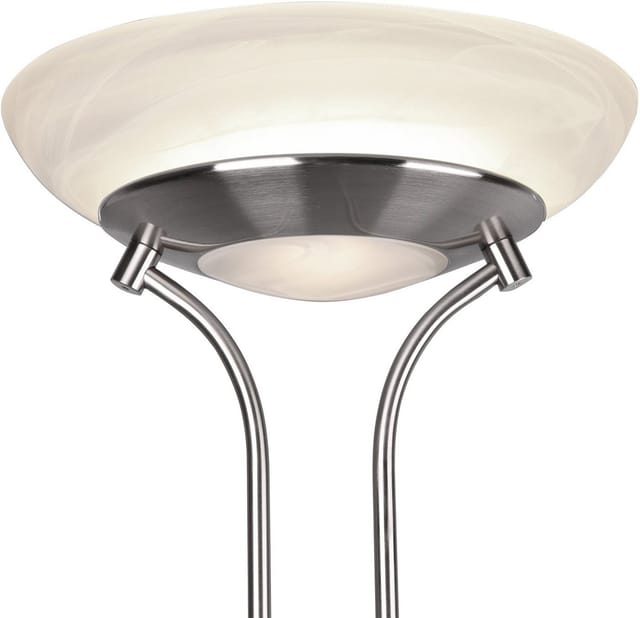 Led Deckenfluter orson Silber mit Leselicht, dimmbar flexibel - 180cm