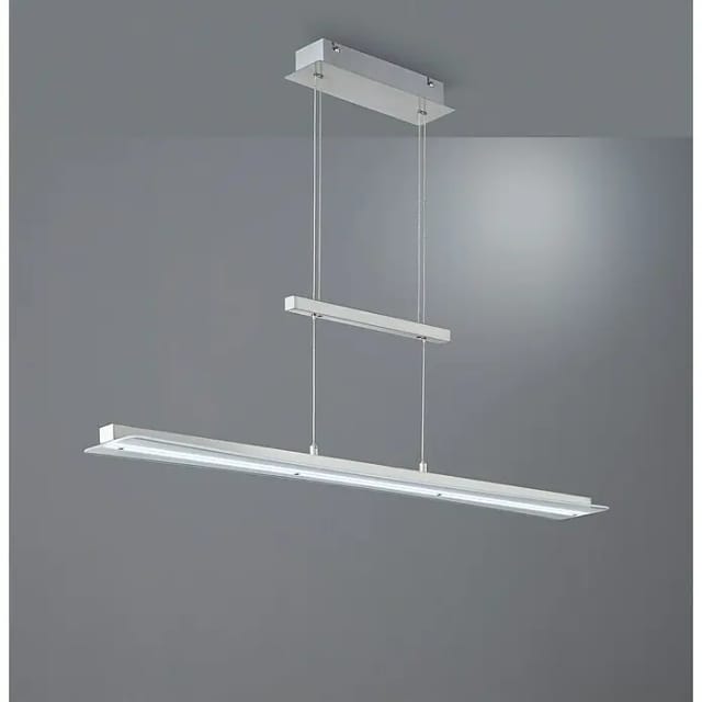 Led Pendelleuchte smash Silber dimmbar & höhenverstellbar bis 150cm, b: 100cm