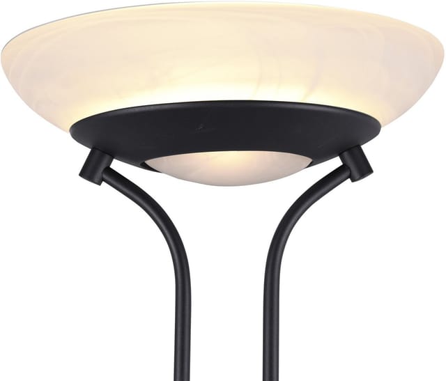Led Deckenfluter orson Schwarz mit Leselicht, dimmbar flexibel - 180cm