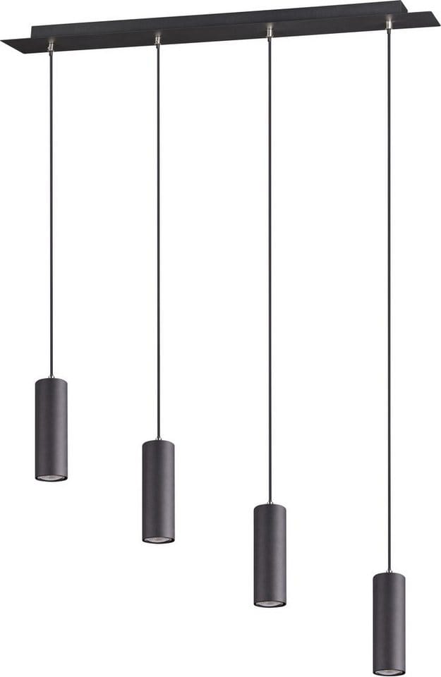 Pendelleuchte marley 4-flammig Metall Schwarz, Breite 75cm