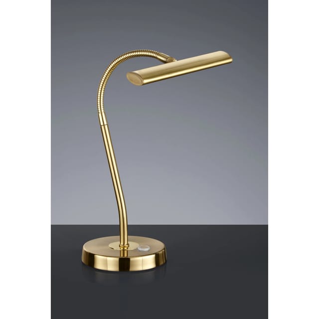 Flexible led Schreibtischleuchte curtis Messing matt, 4-Stufen Dimmer