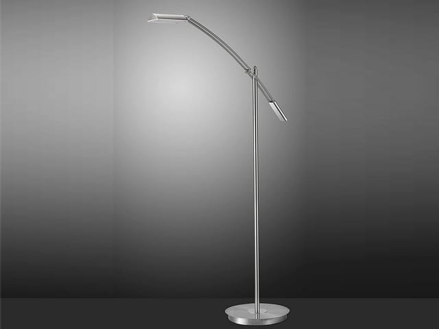 Dimmbare led Stehleuchte verona schwenkbar, Höhe 126cm, Silber