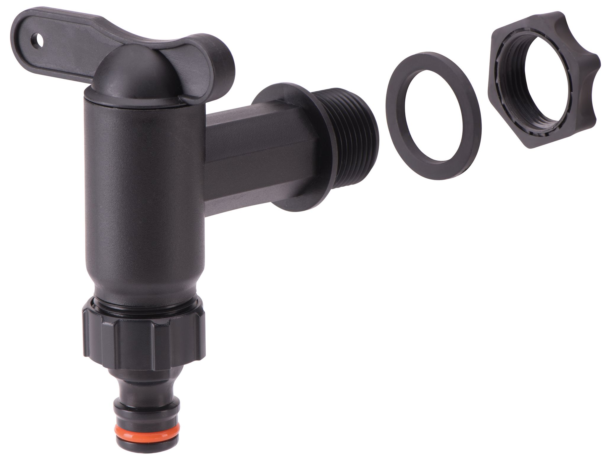 3/4-zoll-wasserhahn + Schnellanschluss Für Tank Schwarz