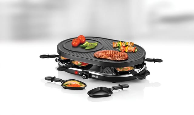 48795 Raclette Gourmet 8 Pfännchen 1.200 Watt 8 Personen - Unold