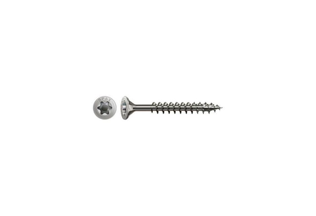 Spax - Edelstahlschraube, 5 x 80 mm, 100 Stück, Vollgewinde, Senkkopf, t-star plus T20, 4CUT - 1197000500803