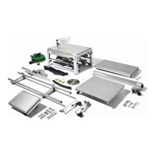 Festool - Tischzugsäge cs 70 EBG-Set precisio, incl. 1x Kreissägeblatt, Schiebetisch, Absaug-Set, Zubehör, Karton