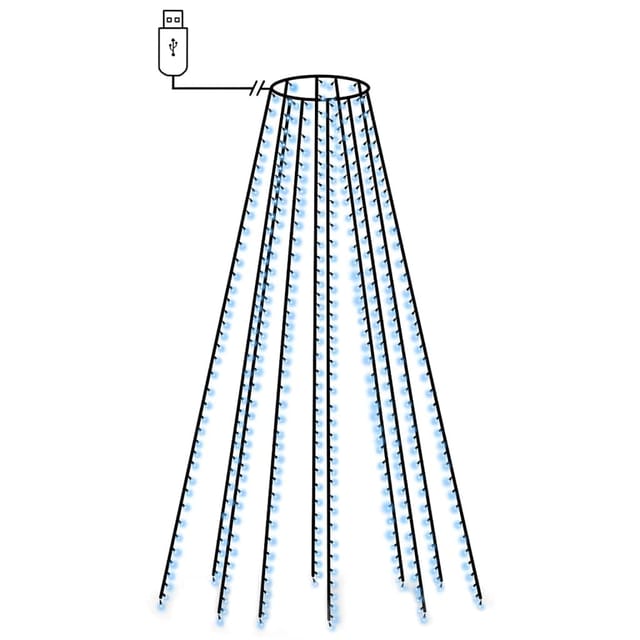 Weihnachtsbaum-Beleuchtung 500 LEDs Blau 500 cm Vidaxl