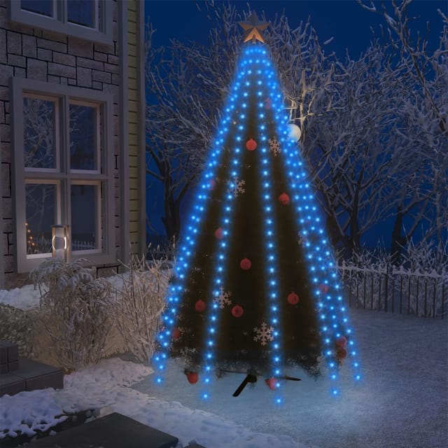Weihnachtsbaum-Lichternetz mit 300 LEDs Blau 300 cm Vidaxl
