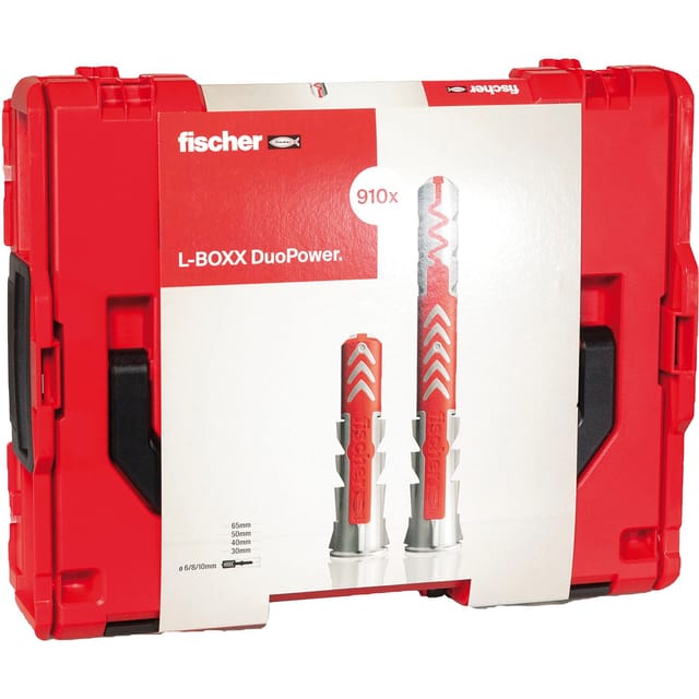Fischer - duopower schraubenlose Dübel, Sortiment mit 910 Dübeln in l-boxx