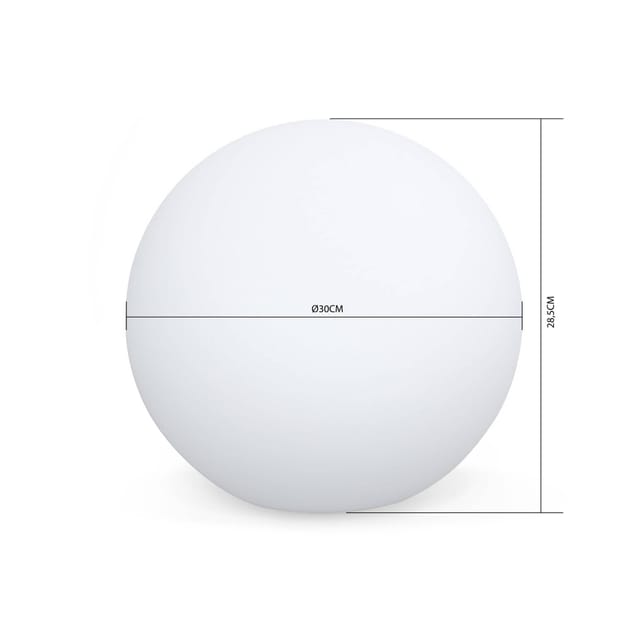 Sweeek - LED-Kugel - Dekorative Leuchtkugel - Ø30 cm