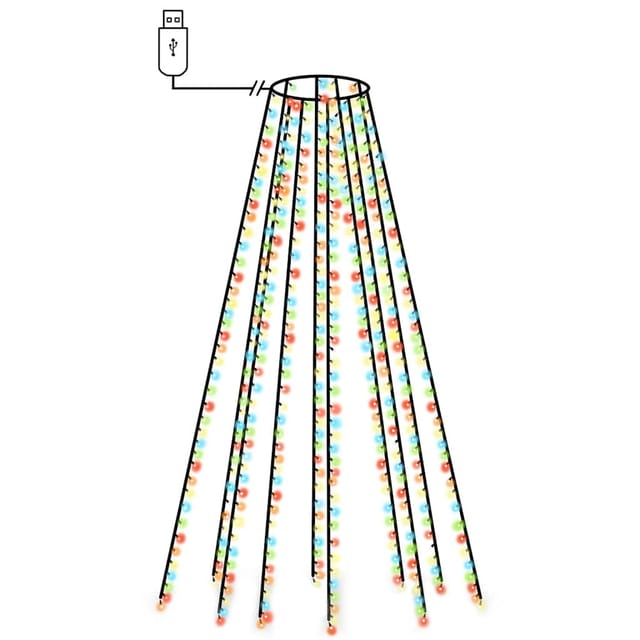 Weihnachtsbaum-Beleuchtung 500 LEDs Mehrfarbig 500 cm Vidaxl