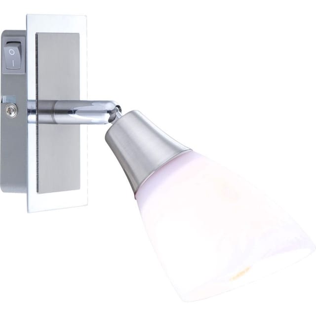 Wandlampe Wandspot verstellbar silber satiniert Strahler Beleuchtung h 19,5 cm