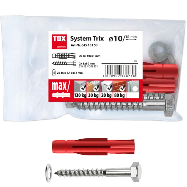 Montagesatz System Trix 10x61 mm