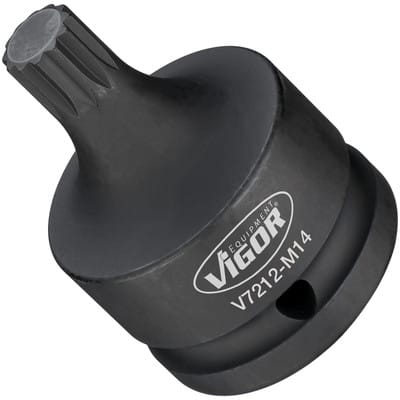 Innensechskant Schlagschrauber Schraubendreher-Einsatz ∙ V7212-M14 ∙ 3/4 Zoll (20 mm) Vierkant hohl ∙ Innen Vielzahn Profil xzn ∙ sw M14