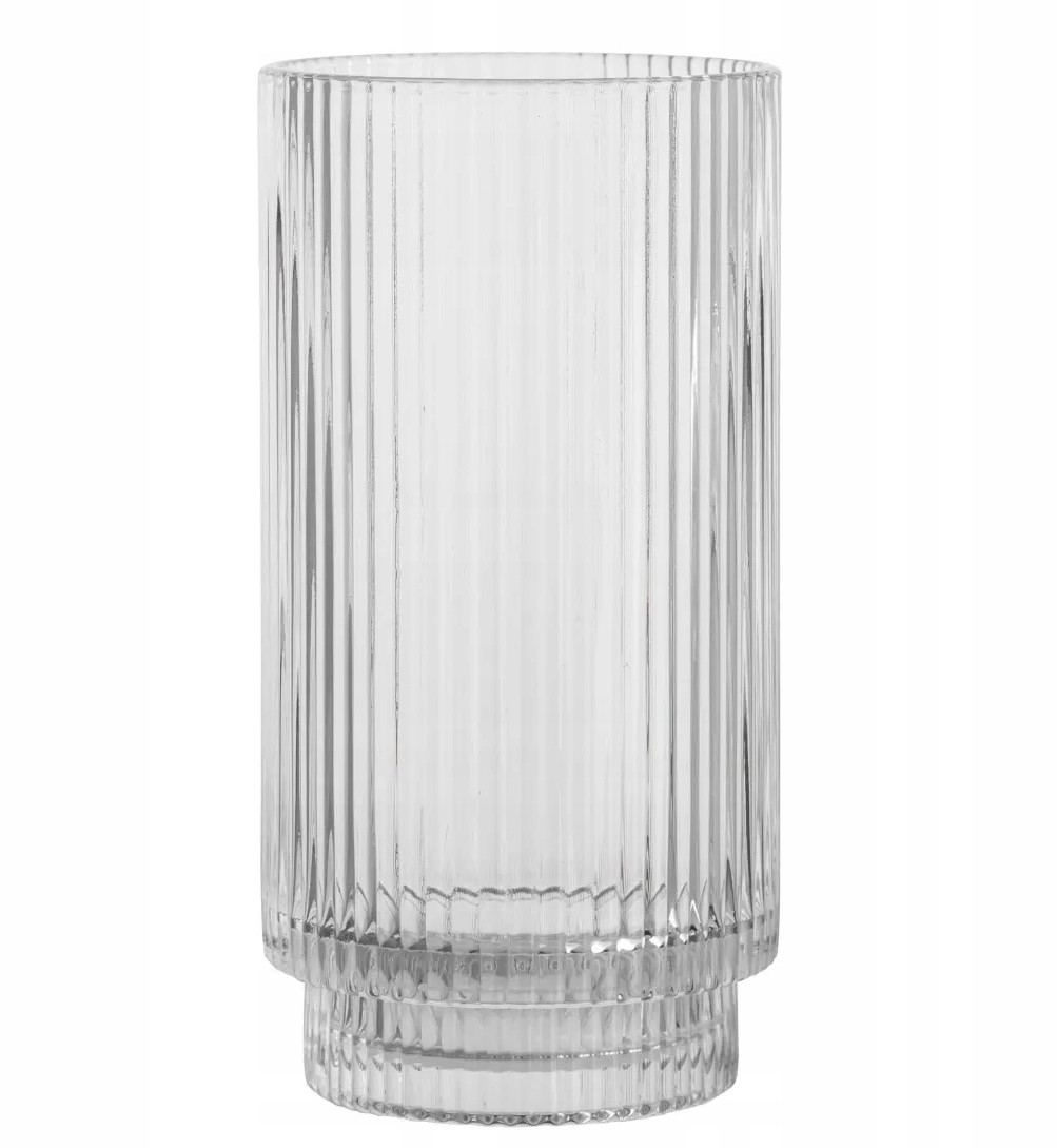 Selena Hohes, Gerilltes, Transparentes Glas Für Getränke 450 Ml 1 Stück.