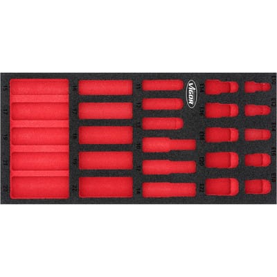 Weichschaumeinlage ∙ leer ∙ V7323-L ∙ l x b x h: 393 mm x 188 mm x 35 mm